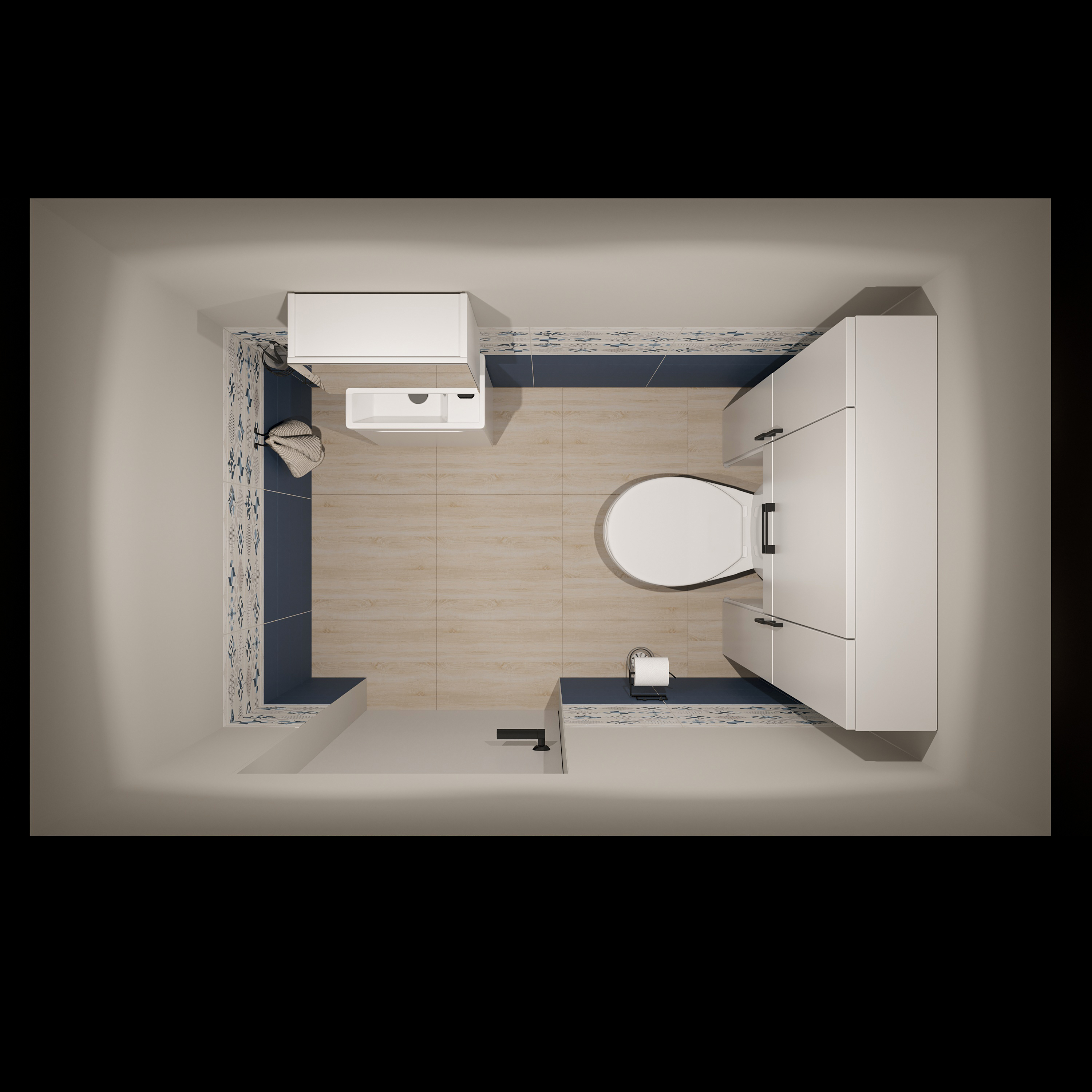 Шкаф DIWO Суздаль 87 для туалета, нижний SU2702 - 7