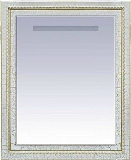 Зеркало Misty Fresko 74х94 белое с золотом Л-Фре03075-0117 - 0