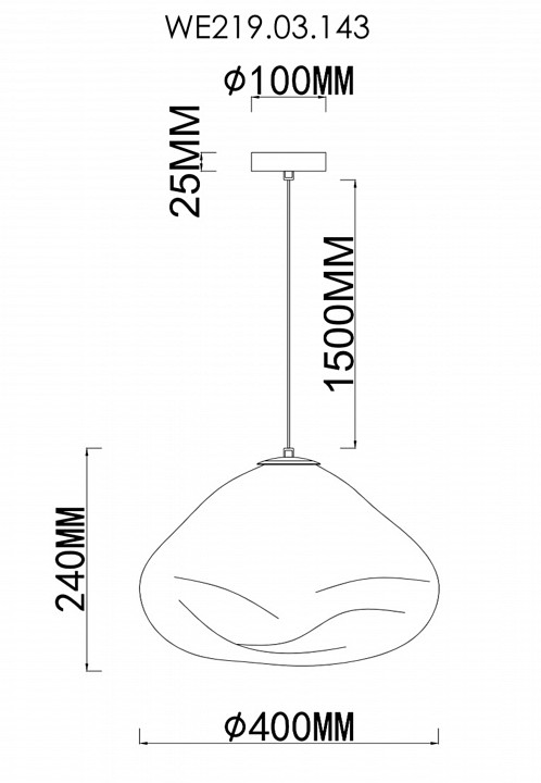 Подвесной светильник Wertmark Isola WE219.03.143 - 1