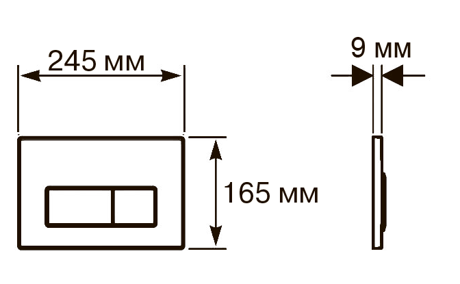 KDI-0000030 (009A-2) Панель смыва Slim Белая глянец (клавиша прямоугольная, хром) НОВИНКА - 2