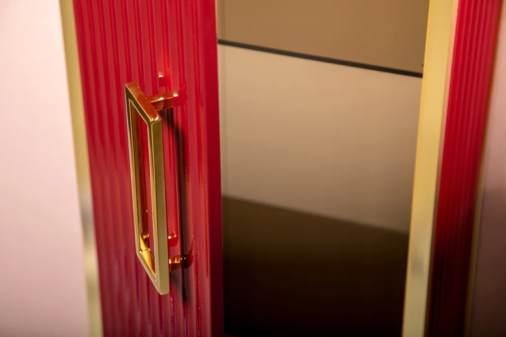Шкаф-пенал Armadi Art Monaco подвесной бордо глянец - золото 868-RG - 2