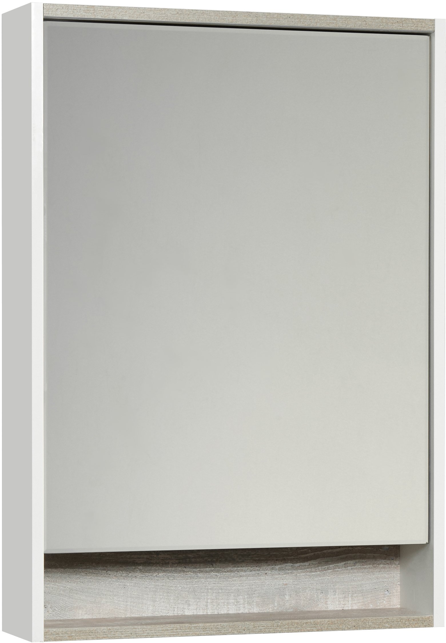 Зеркало-шкаф Aquaton Капри 60 с подсветкой белый-светлое дерево 1A230302KPDA0 - 0