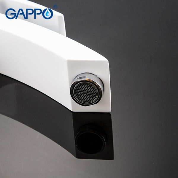 Смеситель для раковины Gappo белый G1007-18 - 4