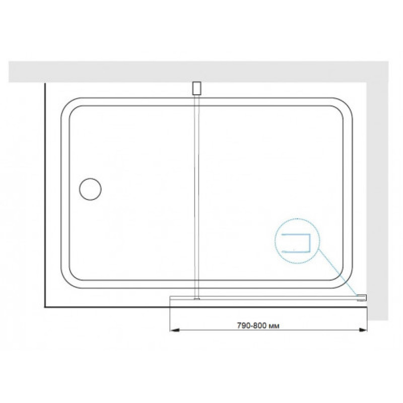 Шторка на ванну RGW Screens SC-051B 80х150 профиль черный стекло прозрачное 351105108-14 - 4