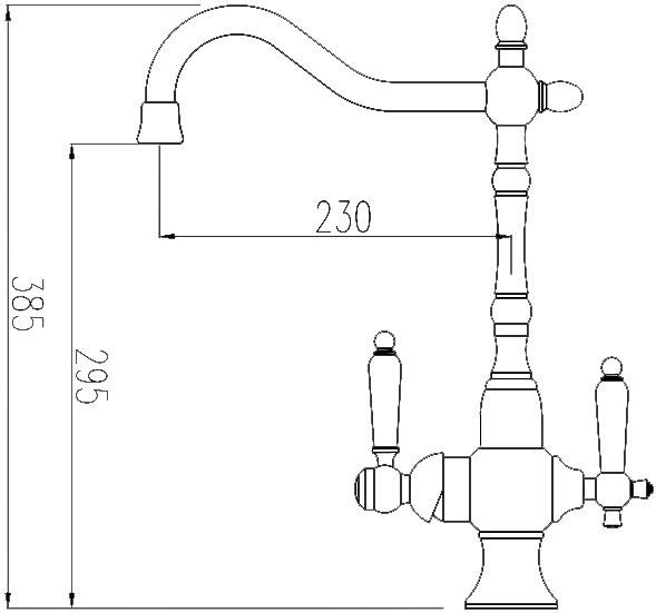 Смеситель Zorg Sanitary ZR 336 YF-50 nickel для кухонной мойки - 1
