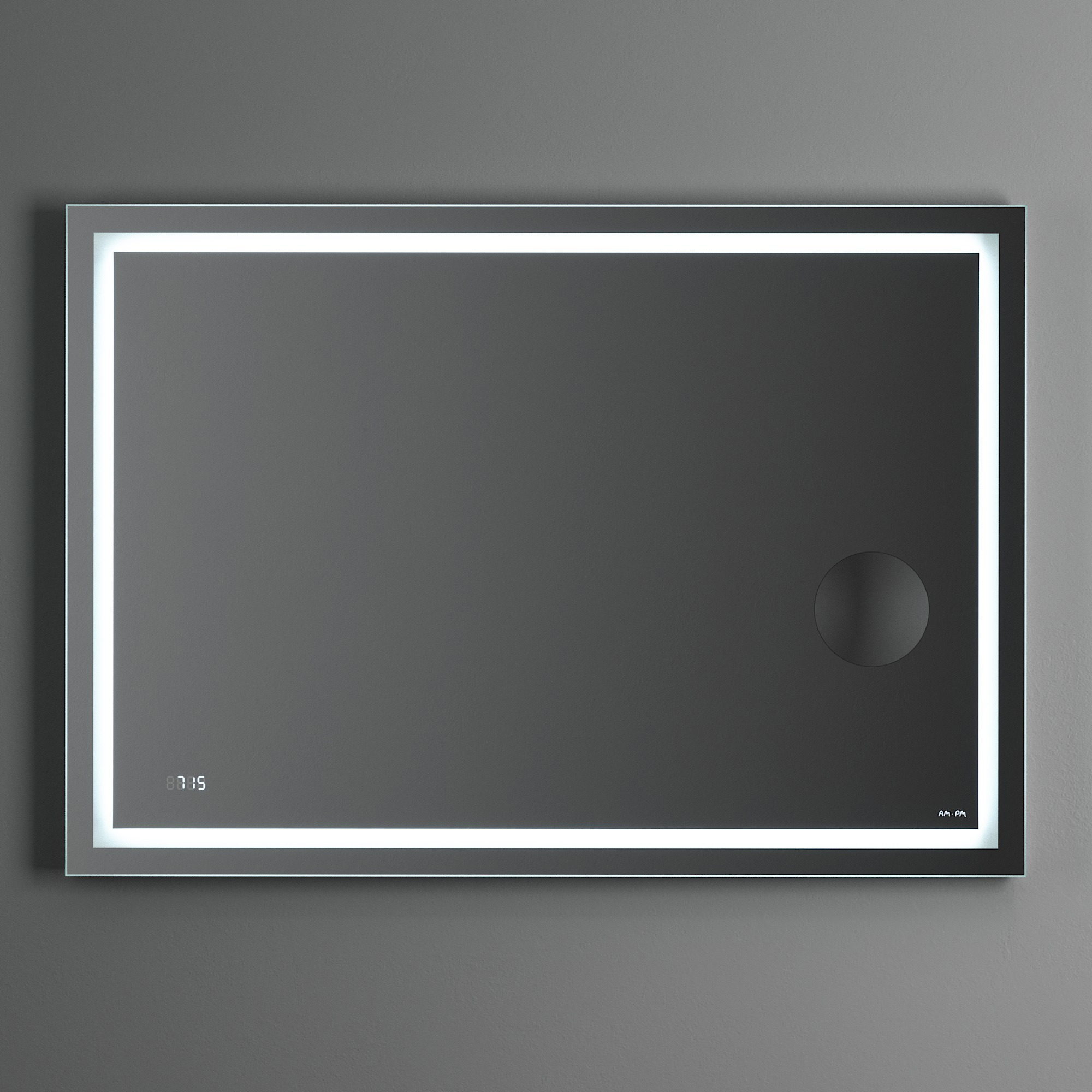 Зеркало AM.PM Gem 100 с LED-подсветкой, часами и косметическим зеркалом M91AMOX1003WG - 2