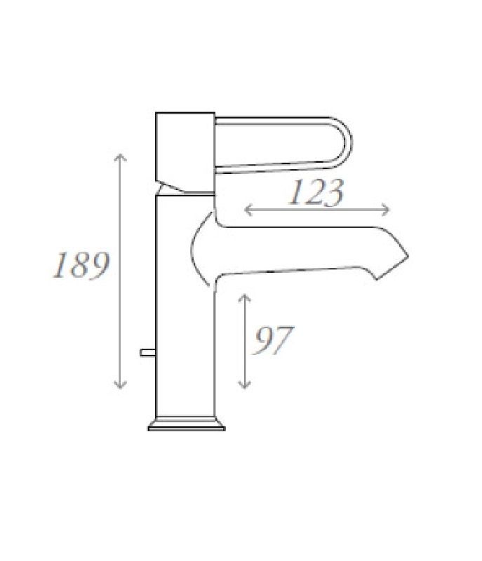 E21028-GLD-CP смеситель для раковины ODEON RIVE GAUCHE с донным клапаном (хром/золото) - 1