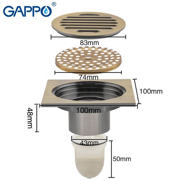 Душевой трап Gappo G81001-4 - 5