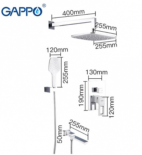 Душевой комплект Gappo G7117-6 - 9