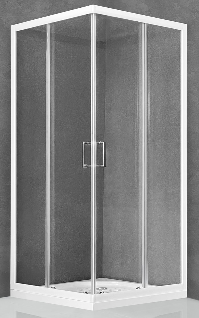 Душевой уголок Royal Bath HPD 95х100 профиль белый стекло прозрачное RB1095HPD-T - 0