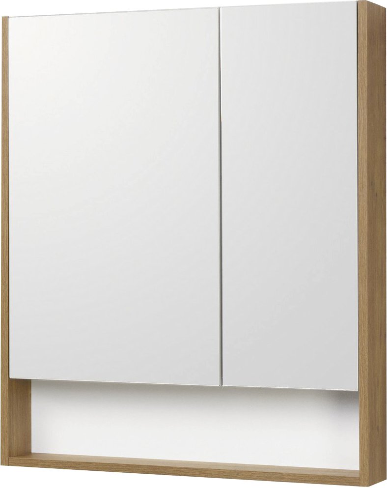 Зеркало-шкаф Aquaton Сканди 70 белый - светлое дерево 1A252202SDZ90 - 0