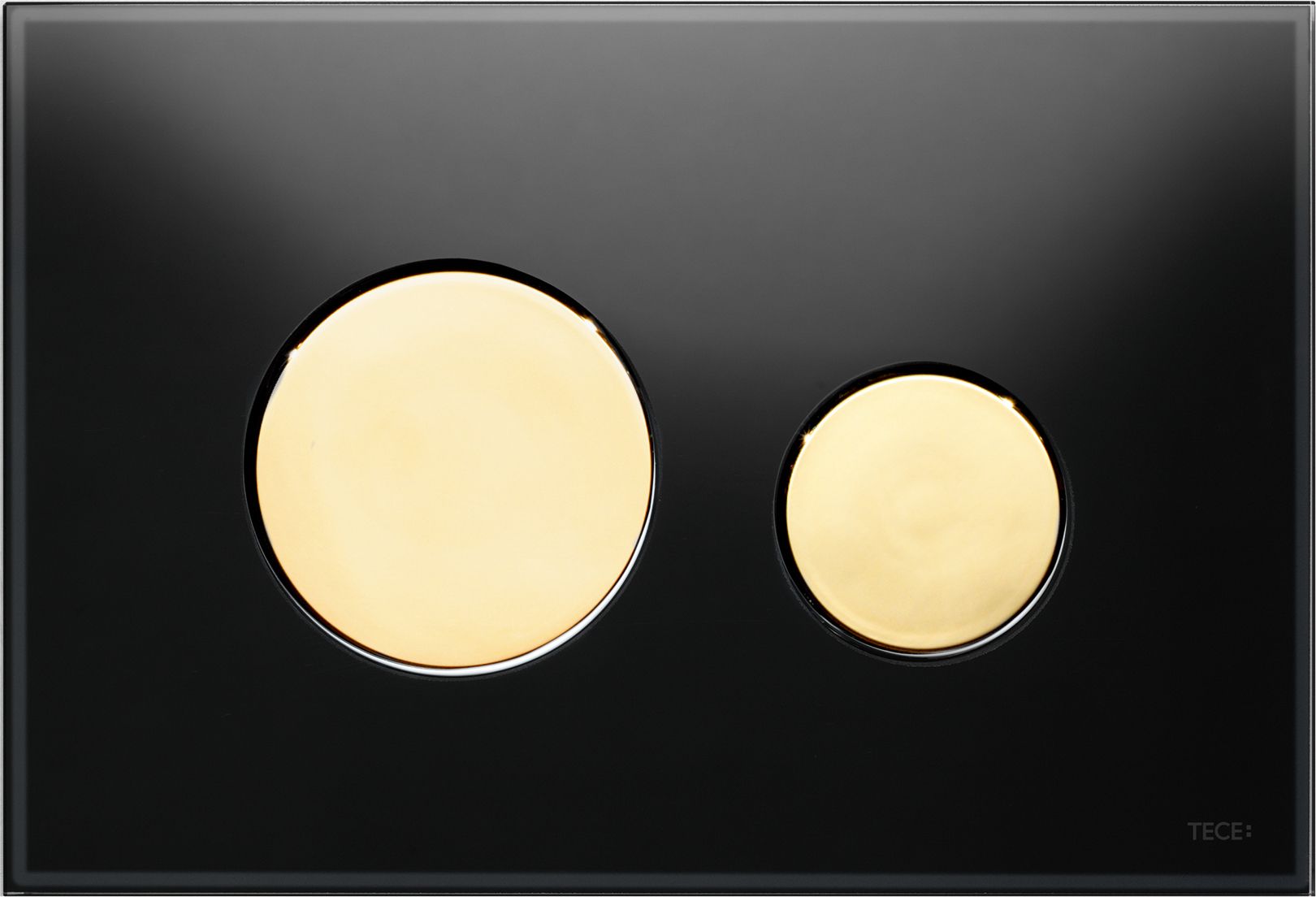 Кнопка смыва TECE Loop 9240658 черное стекло, кнопка золото - 0