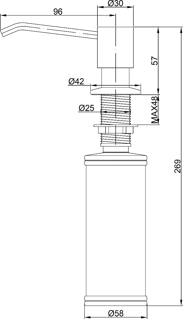 Дозатор для жидкого мыла Paulmark Rein белый матовый D002-331 - 1