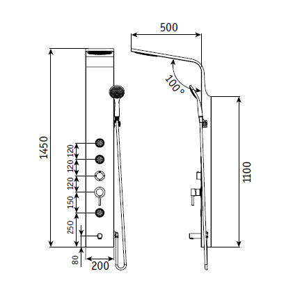 Душевая панель RGW Shower Panels SP-05 21140105-03 - 1