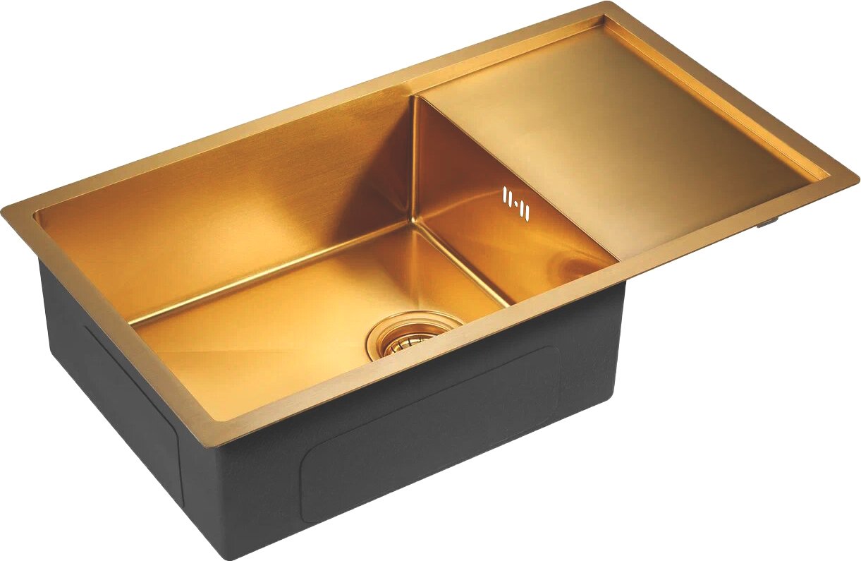 Мойка кухонная Paulmark Wing 78 брашированное золото PM217844-BG - 1