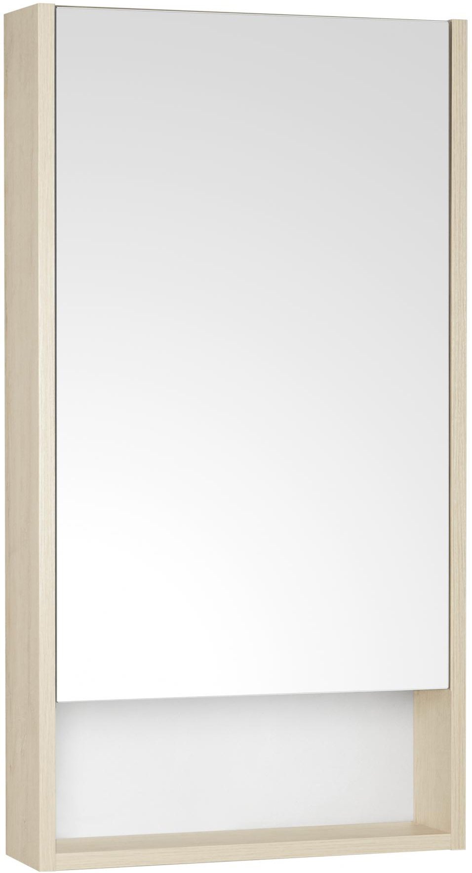 Зеркало-шкаф Aquaton Сканди 45 белый - светлое дерево 1A252002SDB20 - 0
