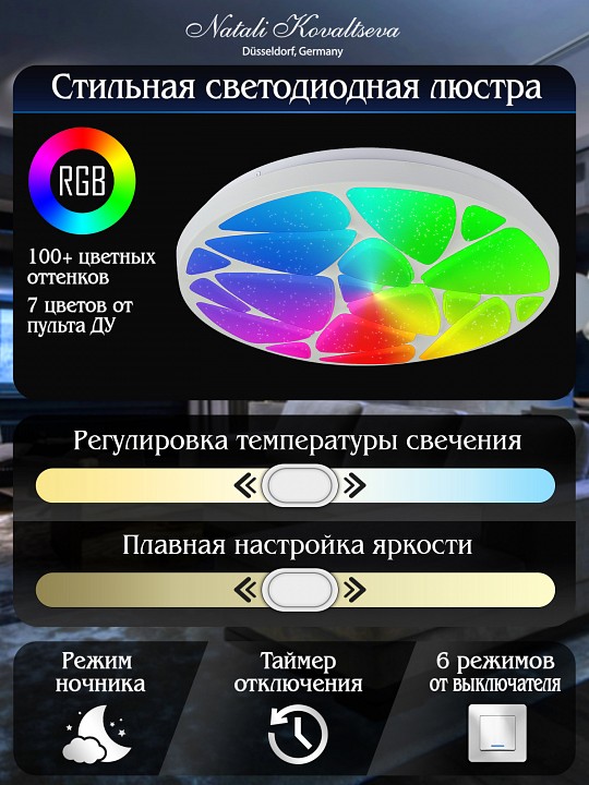 Накладной светильник Natali Kovaltseva Colorful RGB INNOVATION STYLE 83120 - 5