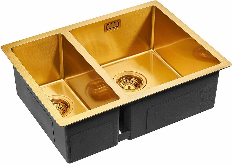 Кухонная мойка Paulmark Annex 60 R брашированное золото PM545944-BGR - 1