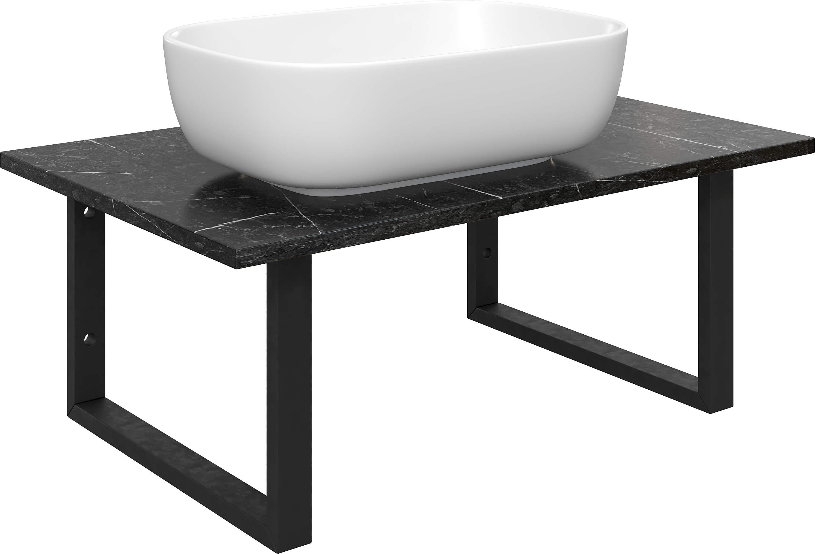 Мебель для ванной DIWO Элиста 80 чёрный мрамор, с раковиной Moduo 50 Square 555127 - 4