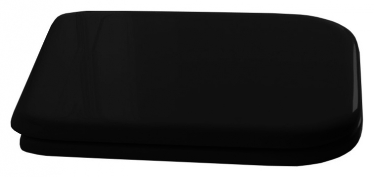Крышка-сиденье Kerasan Waldorf  черный/хром, с микролифтом  418804 - 0