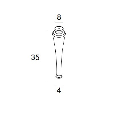 Ножки для шкафчика Cezares Tiffany 2 шт, Grigio Nuvola  40406 - 1