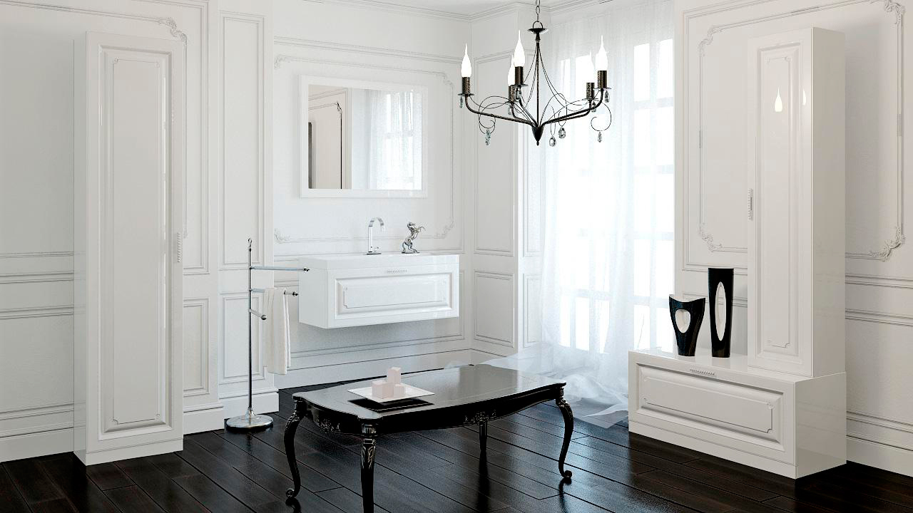Мебель для ванной Aqwella 5 stars Империя 80 белый глянец - 4