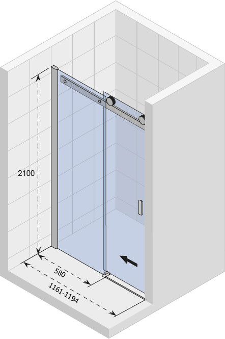 Душевая дверь Riho Baltic 119.4 см (GE0070300) G002002120 - 6