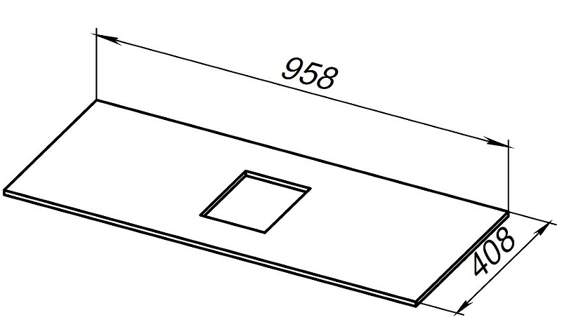 Столешница под раковину Allen Brau Priority 100 графит структура 1.31011.GR-S - 3