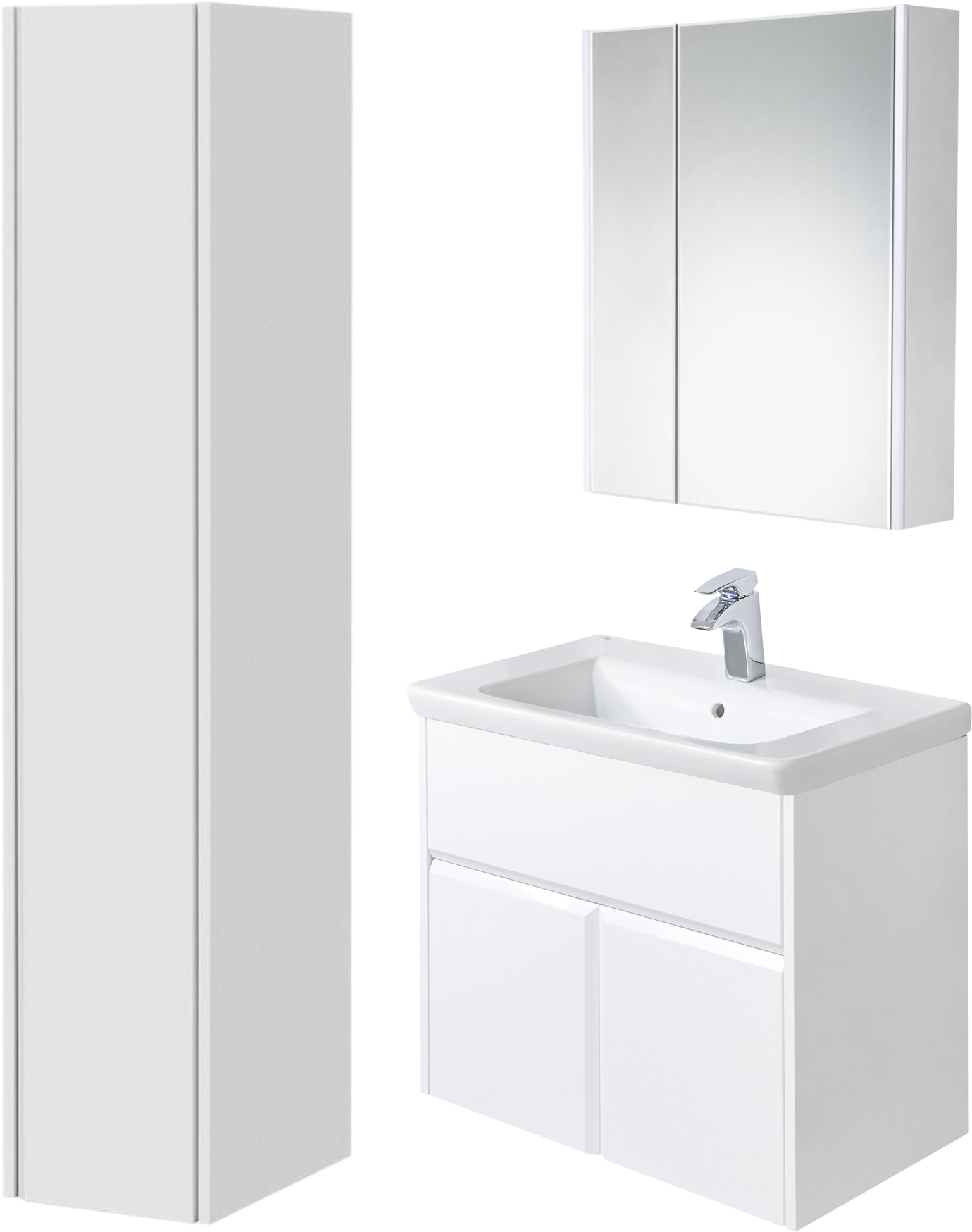 Зеркало-шкаф Roca UP 60 L, белое, с подсветкой ZRU9303015 - 1