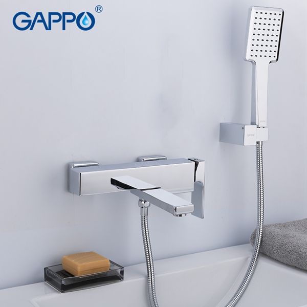 Смеситель для ванны с изливом служит переключателем на лейку хром G3218 - 1