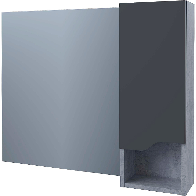 Зеркало-шкаф Stella Polar Абигель 100 серый SP-00001063 - 0