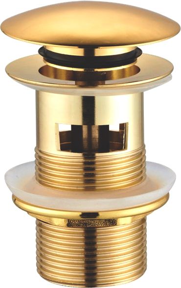 Донный клапан для раковины Creavit SF031G с переливом, золото - 0
