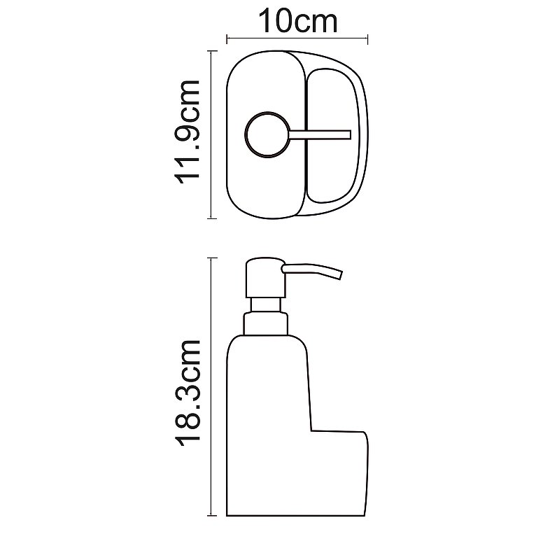 Дозатор для жидкого мыла Wasserkraft черный матовый  K-8499BLACK - 1