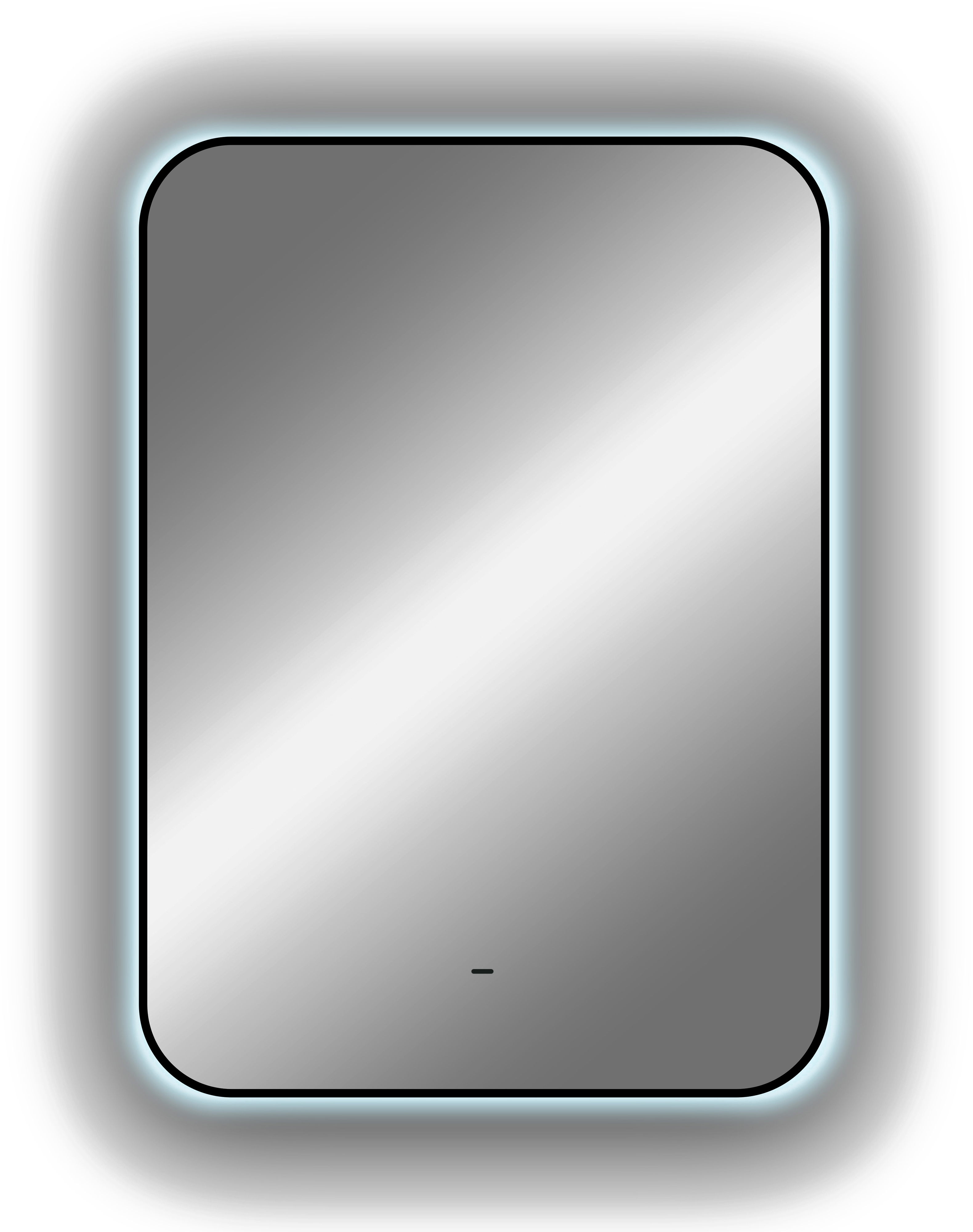 Зеркало DIWO Кострома 50 черное, с подсветкой, прямоугольное, настенное ЗЛП1750 - 8