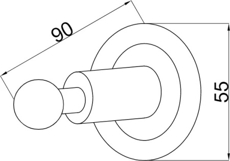 Крючок Boheme Murano хром с коричневым 10906-CH-CR - 1