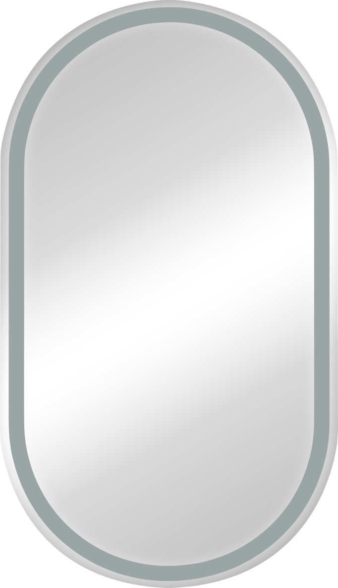 Комплект  Раковина STWORKI Дублин 45 + Зеркало-шкаф STWORKI Мальмё МВК074 45, с подсветкой, белый, прямоугольный, навесной, овальный, в стиле лофт + С 560240 - 6