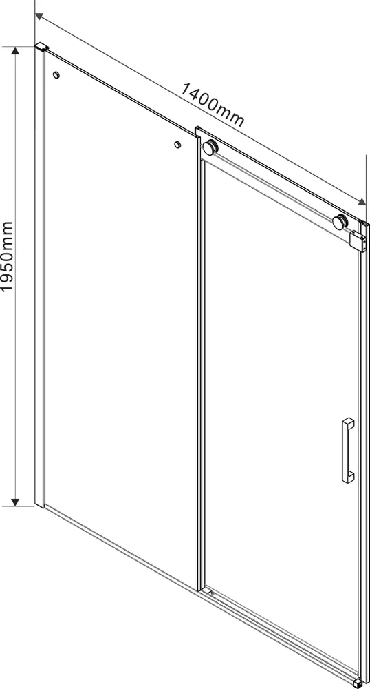 Душевая дверь Vincea Como 140 хром стекло прозрачное VDS-1C140CL - 2