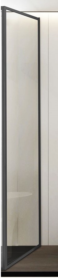 Боковая стенка Vincea Slim Soft 90х200 профиль сталь стекло прозрачное VSG-1SS900CLGM - 0