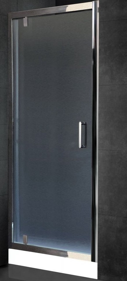 Душевая дверь в нишу Royal Bath HV 90x185 профиль хром стекло рифленое  RB90HV-C-CH - 0
