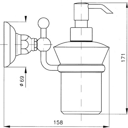 Дозатор для жидкого мыла Nicolazzi Classica  1489BZ - 1