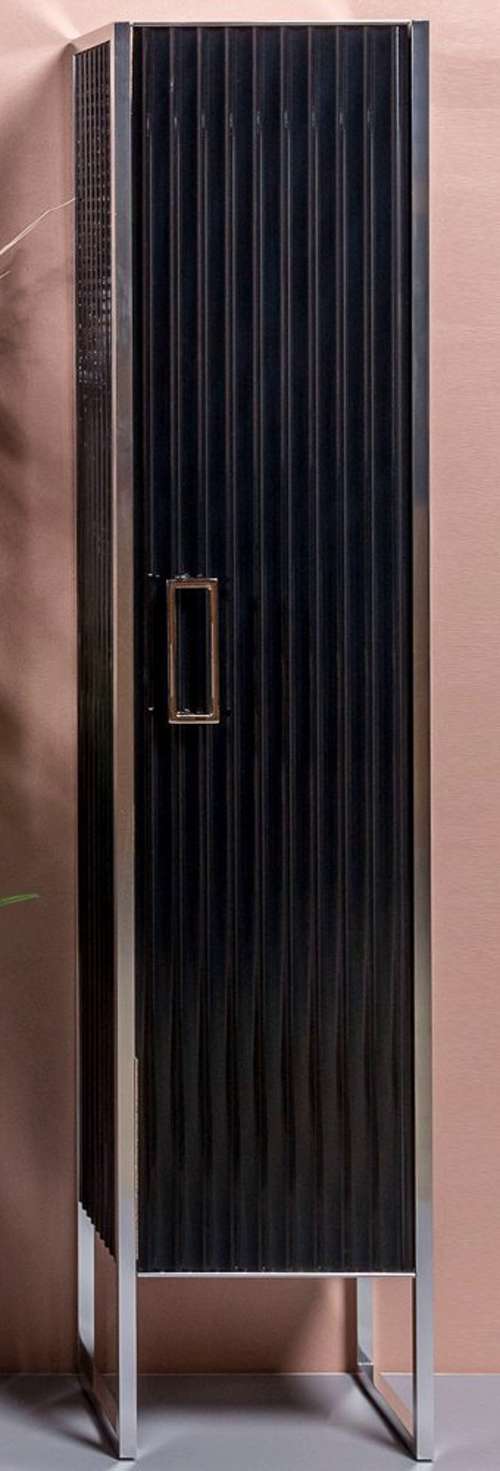 Шкаф-пенал Armadi Art Monaco R черный глянец - хром 868-BCR-R - 0