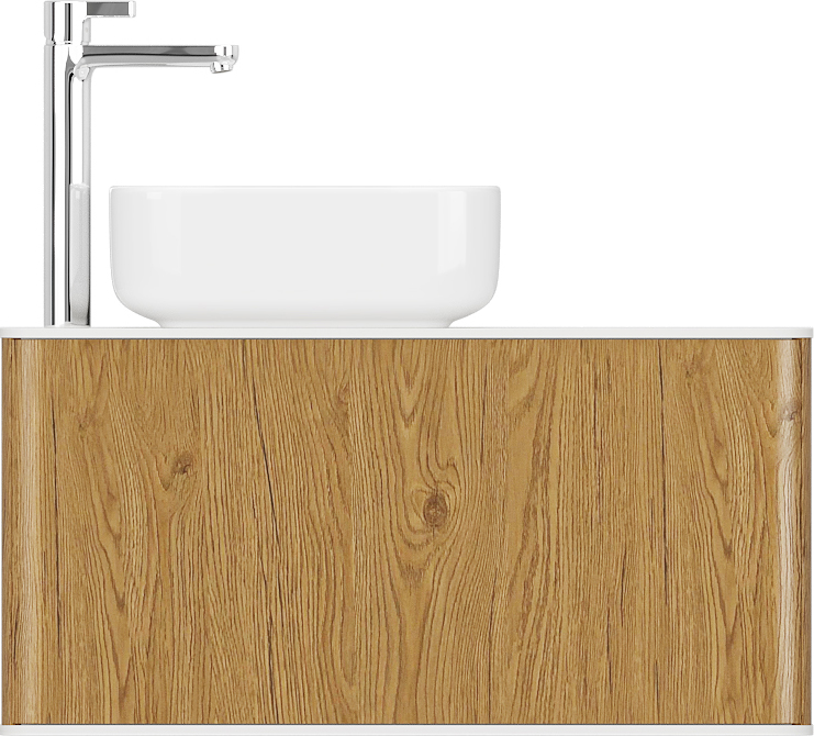 Мебель для ванной STWORKI Ноттвиль 80 дуб верона, с отверстием под смеситель, в стиле лофт (комплект, гарнитур) 414410 - 4