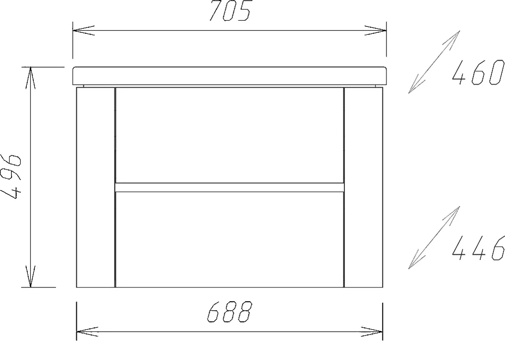 Комплект мебели Onika Стоун 70 белый - серый - 5