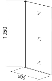 Боковая стенка Good Door Galaxy SP-90-C-B профиль черный ГЛ00021 - 2