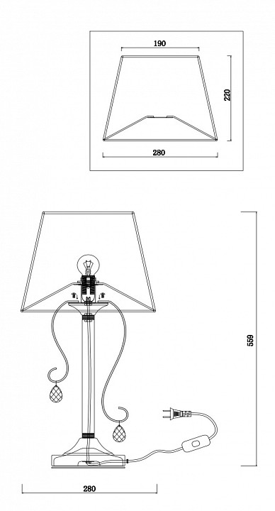 Настольная лампа Freya Simone FR2020-TL-01-BZ - 3