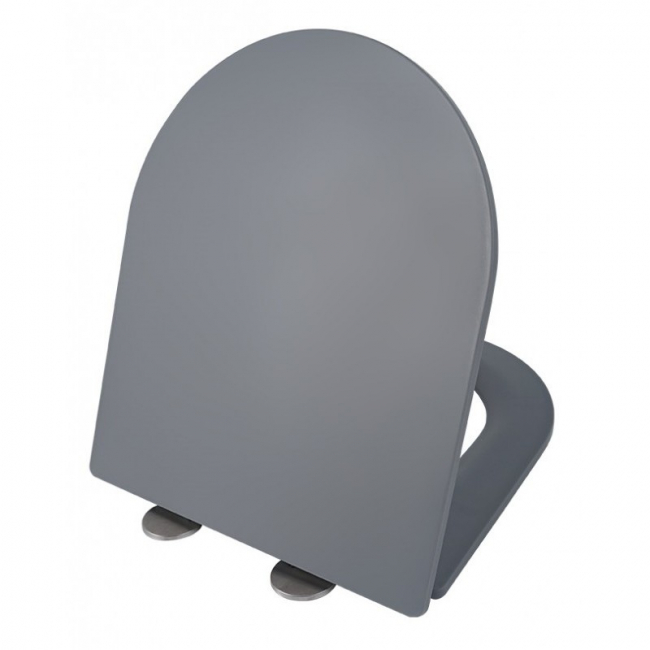 Сиденье для унитаза Esbano Azalea с системой микролифт, серый матовый  ZAESUPAZALCLAVGM0660 - 0