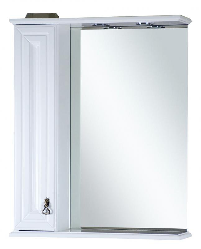Лувр - 75 Зеркало со шкафчиком, лев., белое П-Лвр03075-012Л - 1
