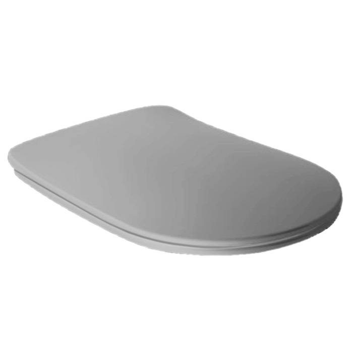 Крышка-сиденье Kerasan Tribeca серый матовый/хром, с микролифтом  519159 - 0