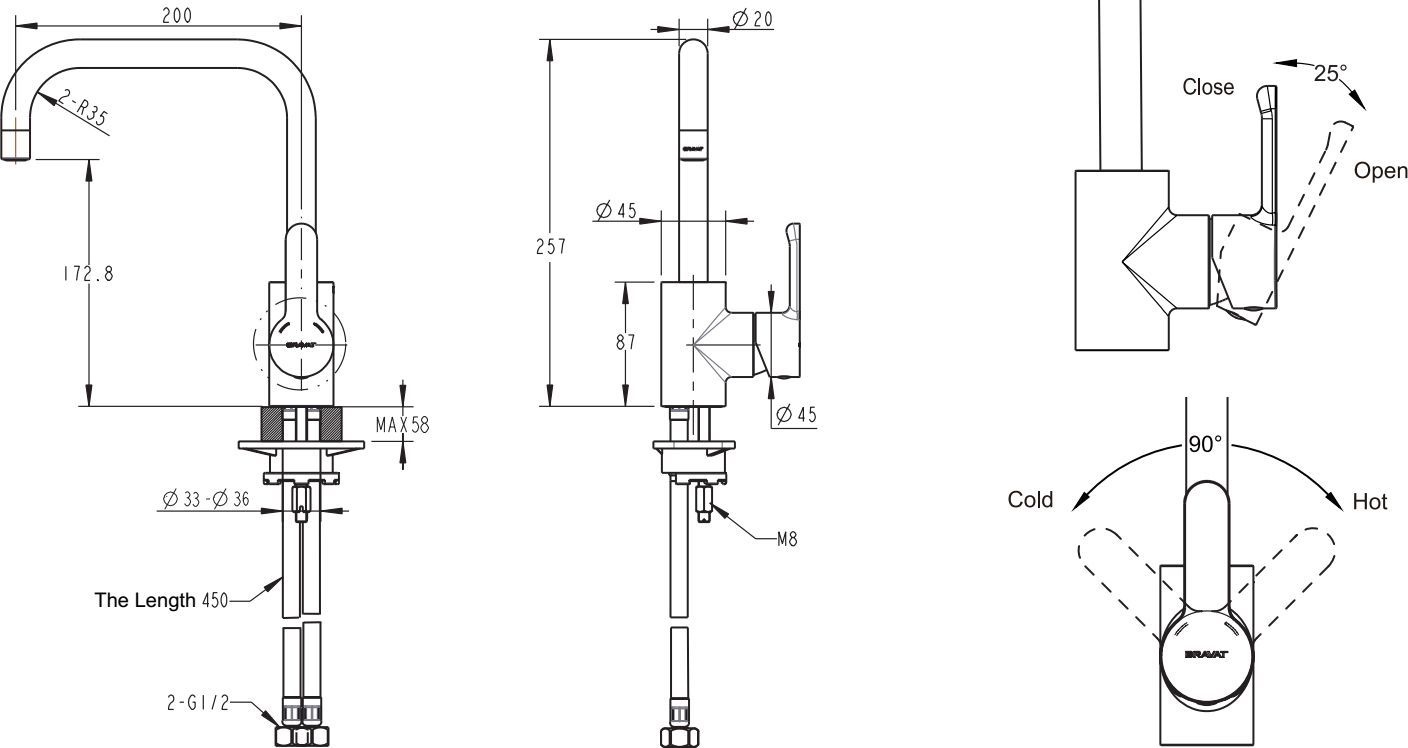 Смеситель Bravat Stream F73783C-1A для кухонной мойки - 2