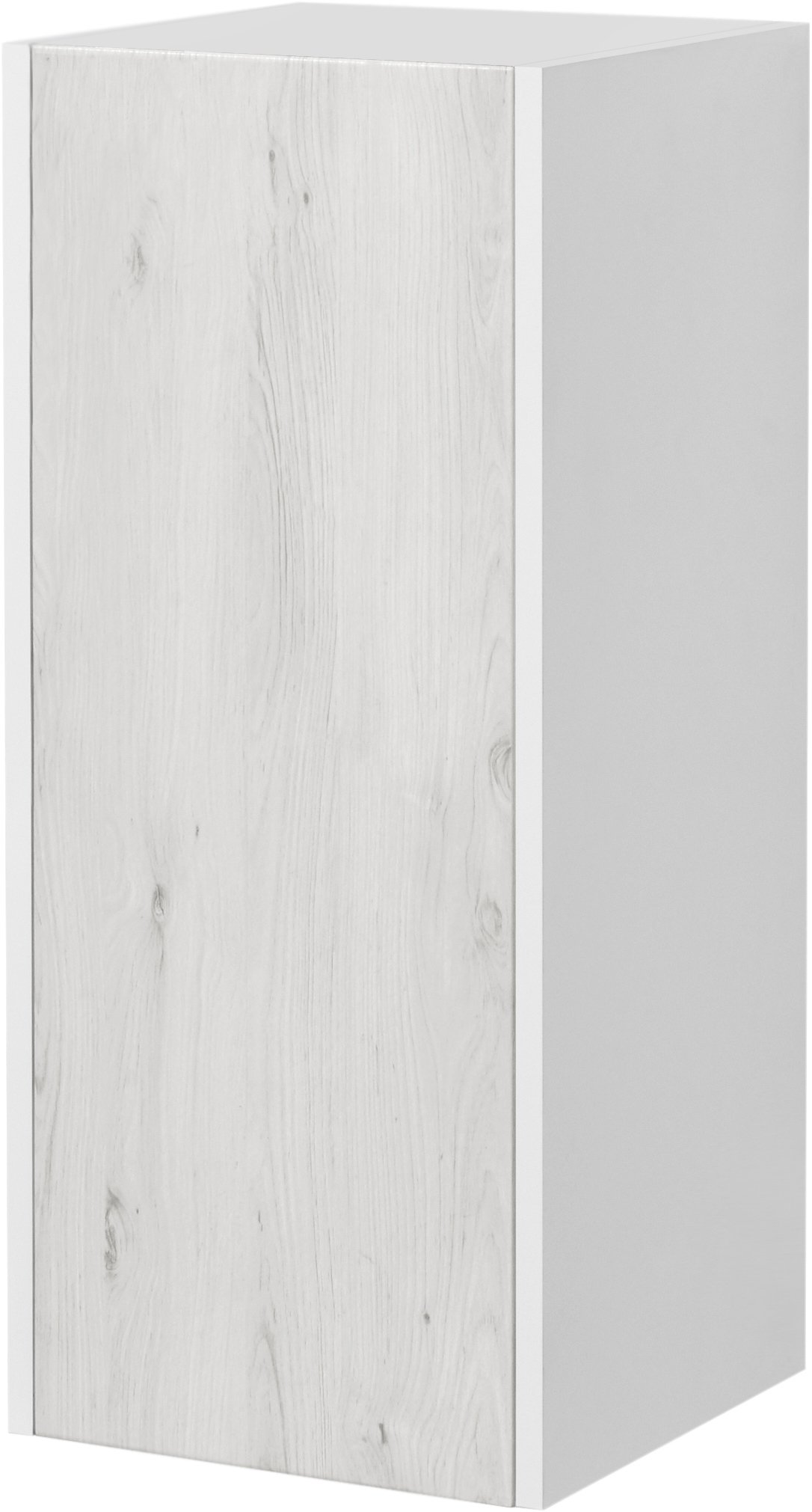 Шкаф подвесной Aquaton Сакура 33 L белый-светлое дерево 1A220803SKW8L - 0
